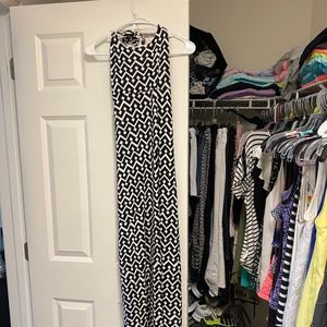 Black and white maxi dress